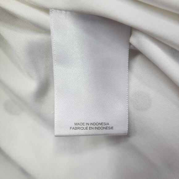 Express Dress Womens 8 White Black Polka Dot Flutter Sleeve Fit & Flare Lined - Picture 7 of 10